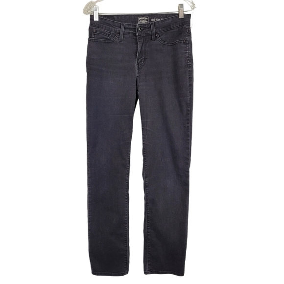 LEVIS Signature Black Straight Leg Stretch Jeans - Size 28 - Picture 1 of 12
